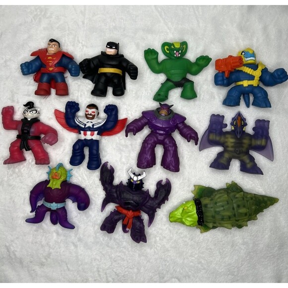 Heroes of Goo Jit Zu Goo Shifters Bundle Lot Of 11 Alligator Batman Spiderman - Picture 1 of 16
